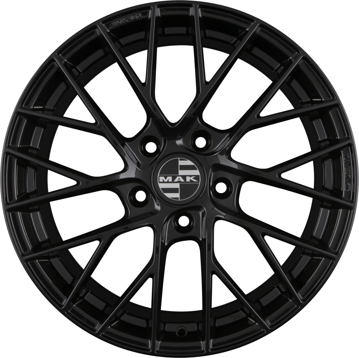 Mak Monaco-D gloss black Alufelge 11.5x21 Zoll ET59 LK 5x130 ML71.6 – Bild 3