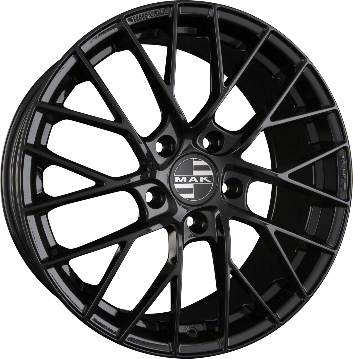 Mak Monaco-D gloss black Alufelge 11.5x21 Zoll ET59 LK 5x130 ML71.6 – Bild 4