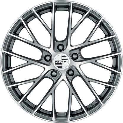 Mak Monaco-D gun metallic mirror Alufelge 11.5x21 Zoll ET59 LK 5x130 ML71.6 – Bild 2