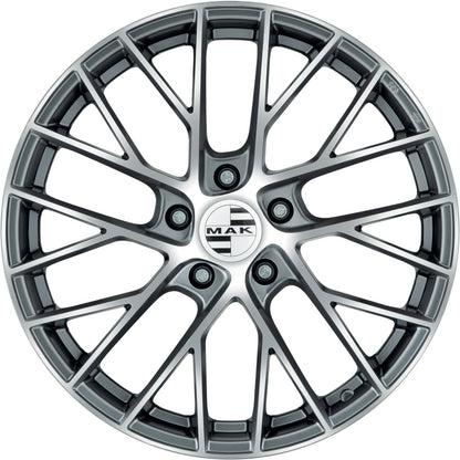 Mak Monaco gun metallic mirror Alufelge 8.5x21 Zoll ET51 LK 5x130 ML71.6 – Bild 2