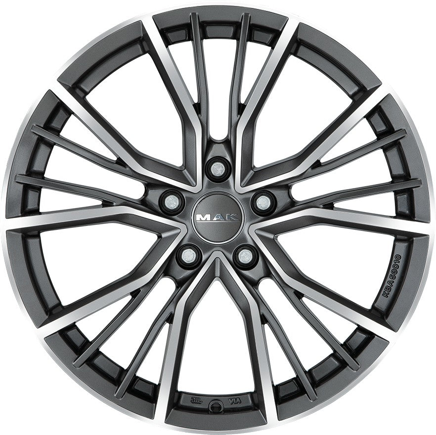 Mak Union gun metallic mirror Alufelge 8.5x21 Zoll ET33 LK 5x112 ML66.45 – Bild 2