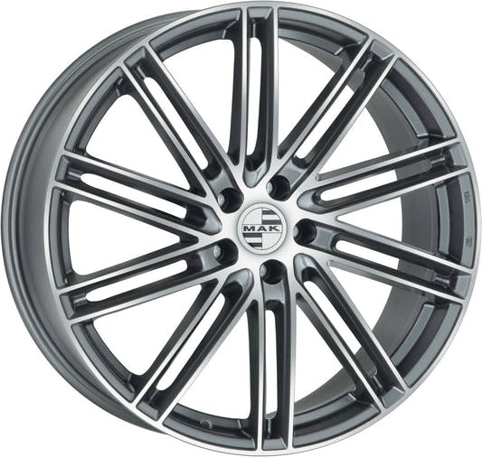 Mak Leipzig gun metallic mirror Alufelge 9.5x22 Zoll ET55 LK 5x130 ML71.6