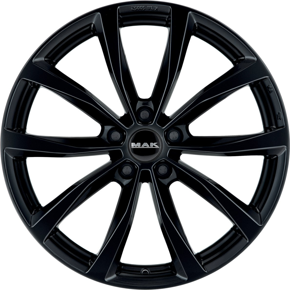 Mak Wolf gloss black Alufelge 6.5x16 Zoll ET45 LK 5x108 ML65.1 – Bild 2