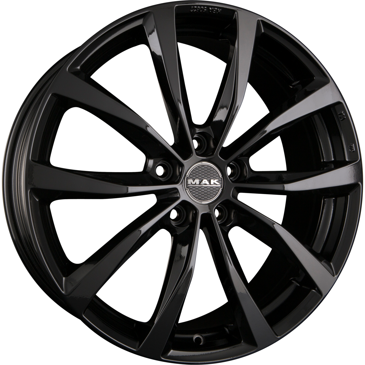 Mak Wolf gloss black Alufelge 7.5x18 Zoll ET42 LK 5x112 ML76 – Bild 4