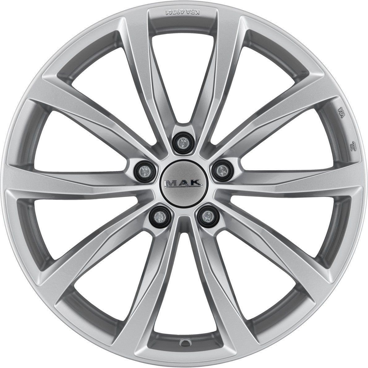 Mak Wolf silver Alufelge 7.5x18 Zoll ET35 LK 5x114.3 ML76 – Bild 2