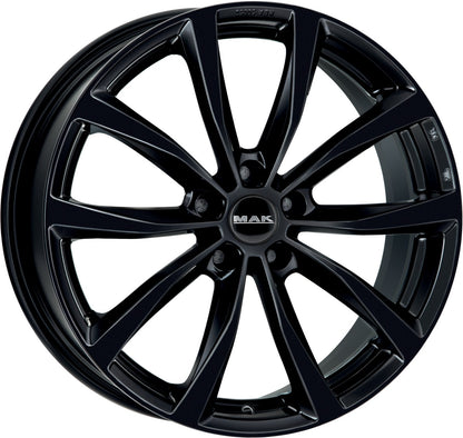 Mak Wolf gloss black Alufelge 8x18 Zoll ET35 LK 5x100 ML72