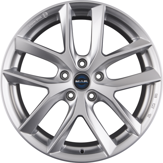 Mak Voltage Silver Alufelge 8x19 Zoll ET40 LK 5x120 ML64.1