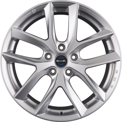 Mak Voltage Silver Alufelge 8x19 Zoll ET40 LK 5x120 ML64.1