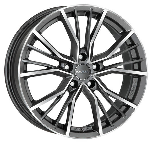Mak Union gun metallic mirror Alufelge 10x22 Zoll ET32 LK 5x112 ML66.45