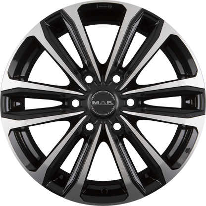 Mak Safari 6 Black Mirror Alufelge 7.5x18 Zoll ET38 LK 6x139.7 ML67.1
