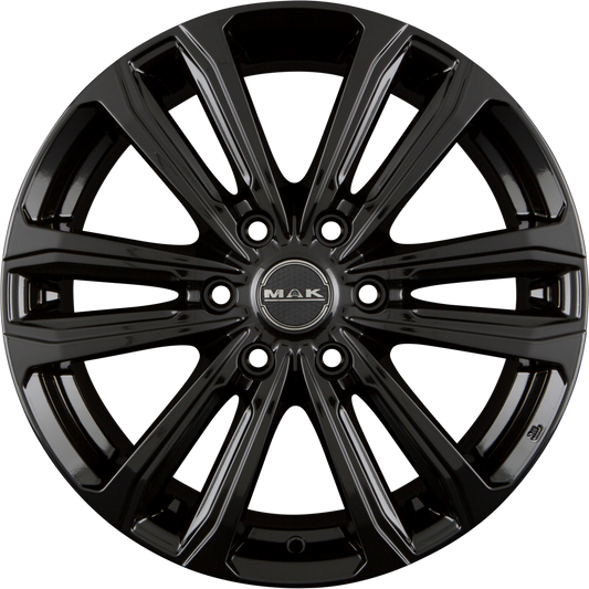Mak Safari 6 Gloss Black Alufelge 7.5x18 Zoll ET38 LK 6x139.7 ML67.1