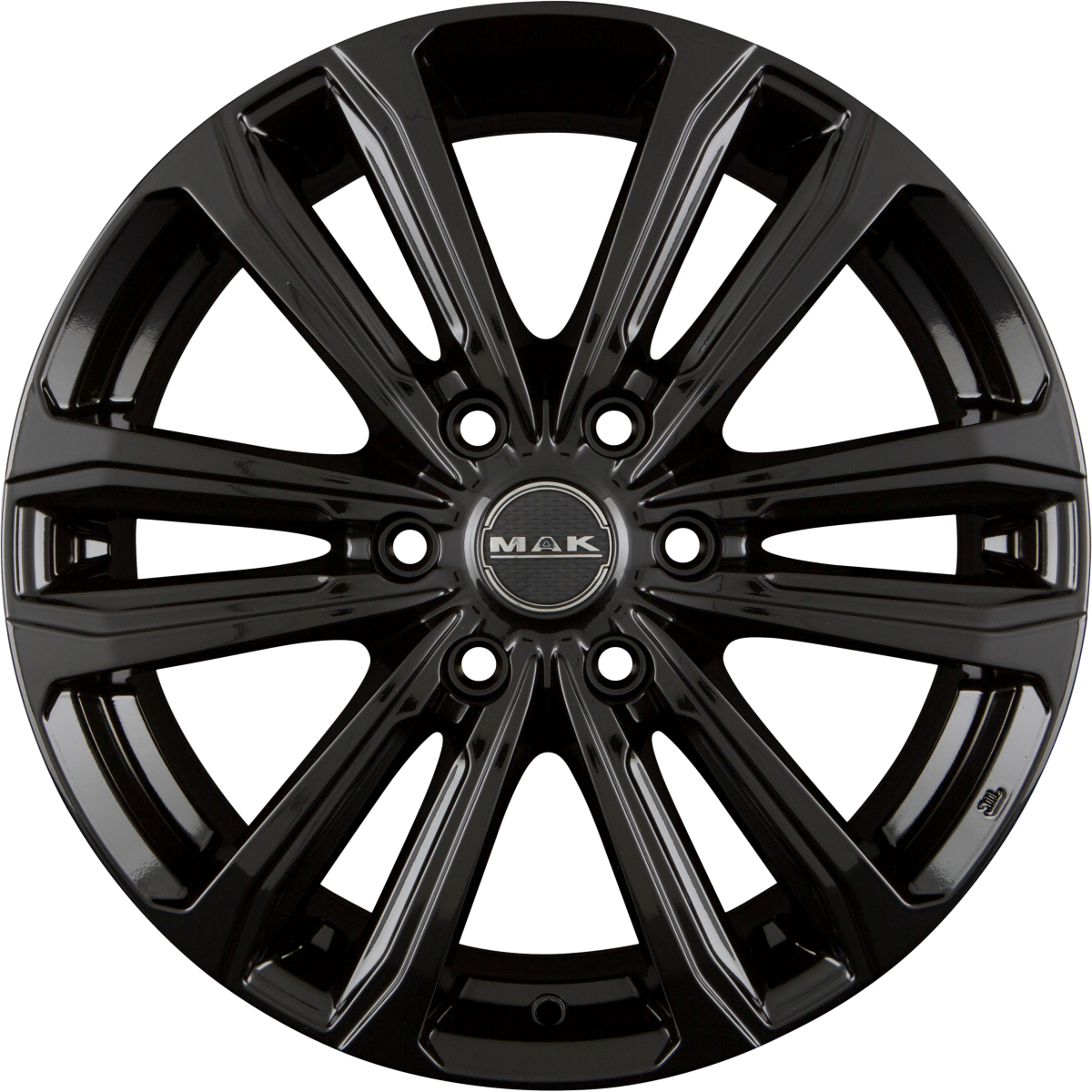 Mak Safari 6 Gloss Black Alufelge 7.5x18 Zoll ET38 LK 6x139.7 ML67.1