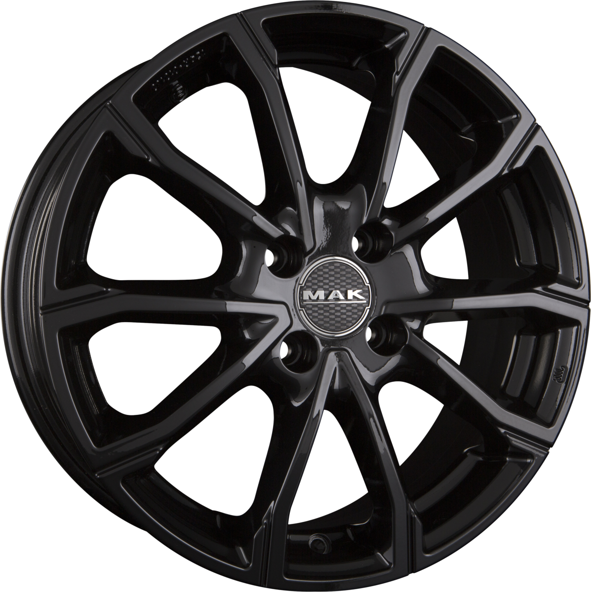 Mak DaVinci gloss black Alufelge 6.5x16 Zoll ET35 LK 4x98 ML58.1 – Bild 5