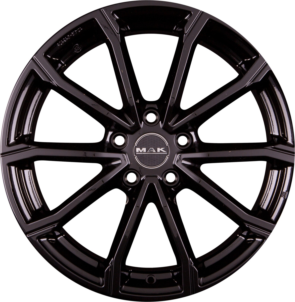 Mak Davinci Gloss Black Alufelge 7x17 Zoll ET45 LK 5x100 ML57.1