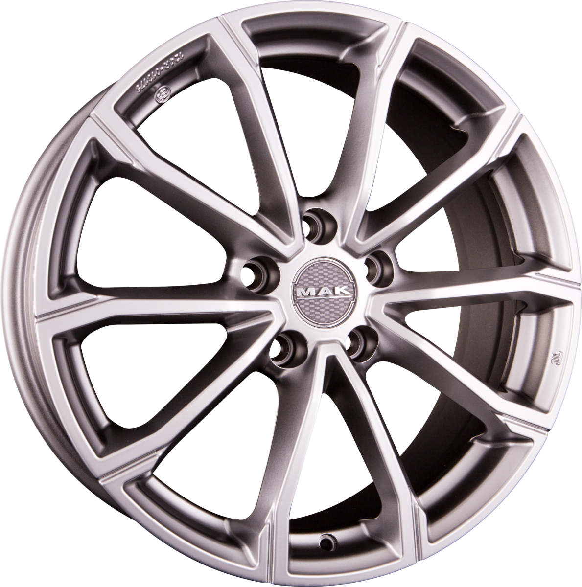 Mak DaVinci matt titan Alufelge 7x17 Zoll ET40 LK 5x112 ML57.1 – Bild 5