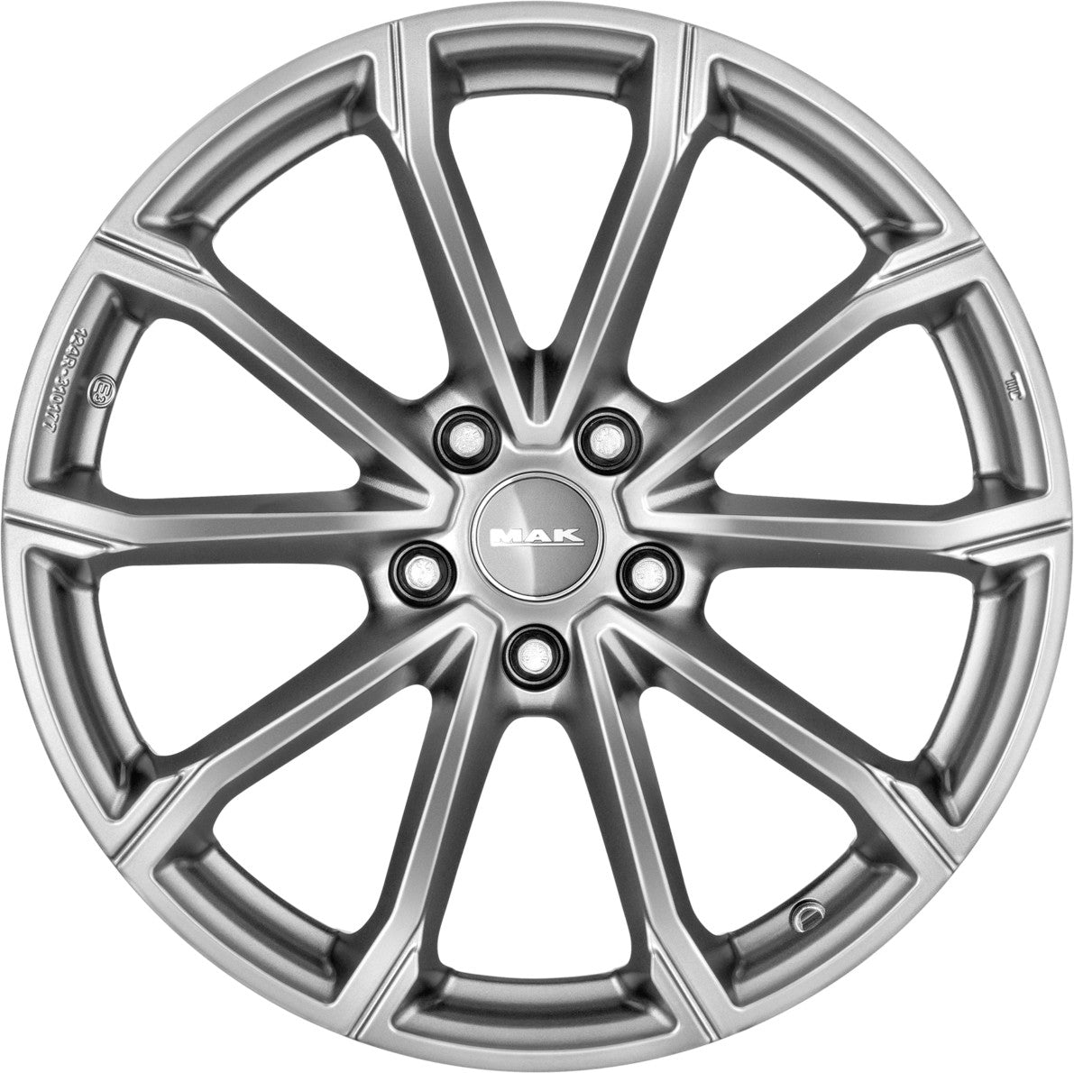 Mak DaVinci matt titan Alufelge 7x18 Zoll ET35 LK 5x114.3 ML60.1 – Bild 2