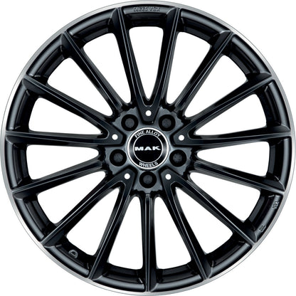 Mak Komet gloss black mirror ring Alufelge 7.5x17 Zoll ET45 LK 5x112 ML66.6 – Bild 2