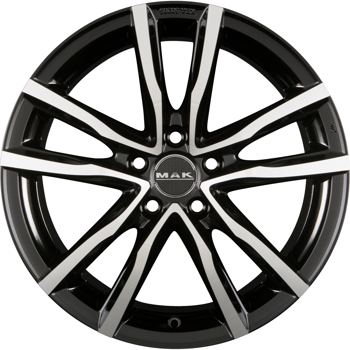 Mak Milano 5 Black Mirror Face Alufelge 6x16 Zoll ET50 LK 5x100 ML54.1