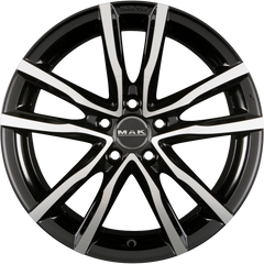 Mak Milano 5 Black Mirror Face Alufelge 6x16 Zoll ET50 LK 5x100 ML54.1