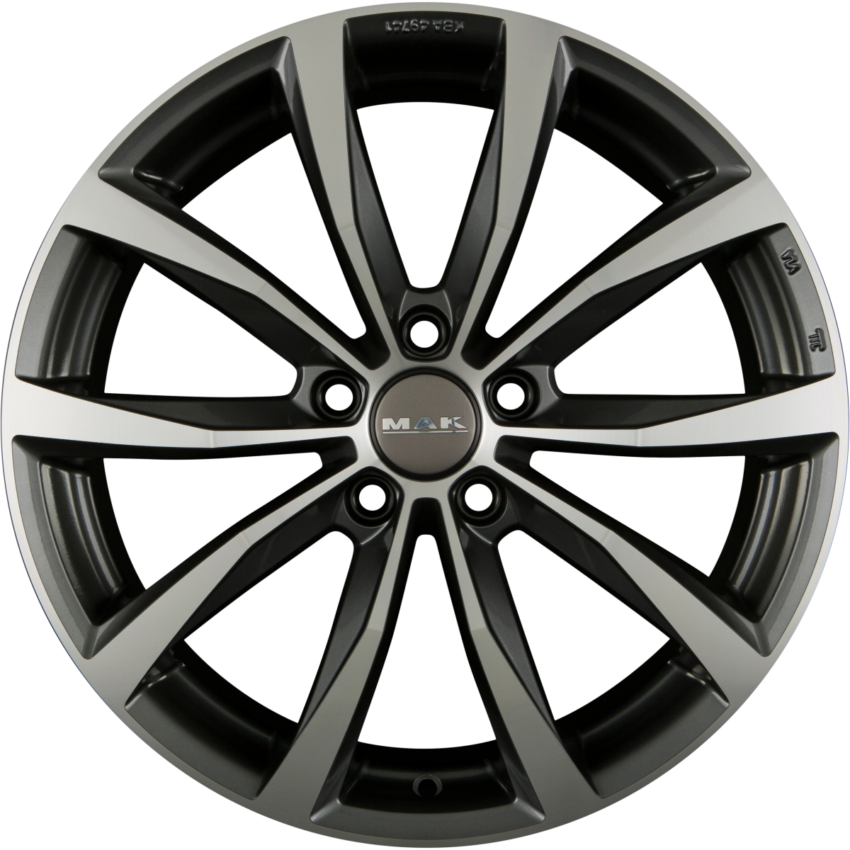 Mak Wolf Gun Metal Mirror Face Alufelge 7.5x18 Zoll ET50 LK 5x112 ML57.1