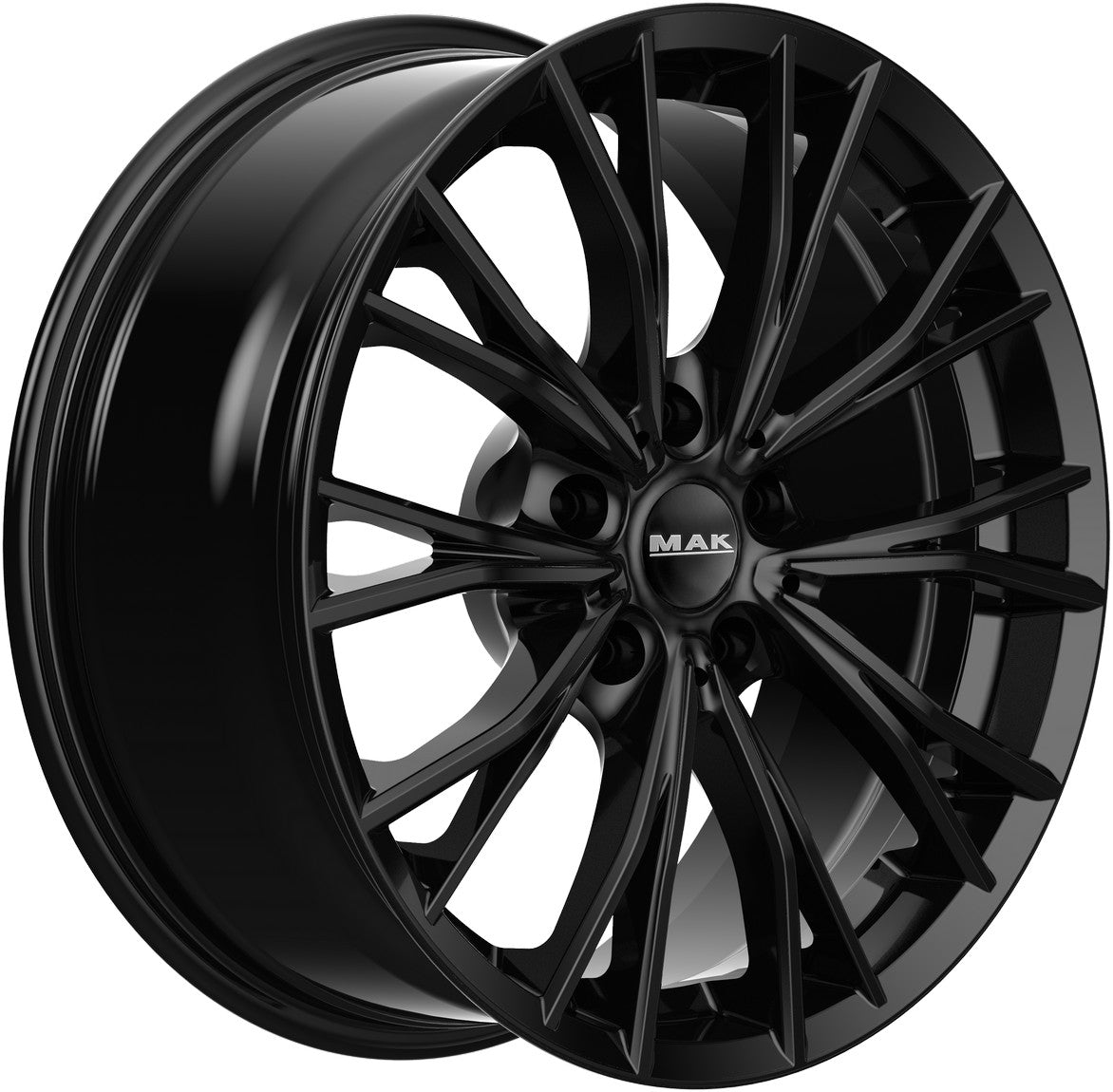 Mak Mark gloss black Alufelge 7.5x17 Zoll ET34 LK 5x120 ML72.6 – Bild 3