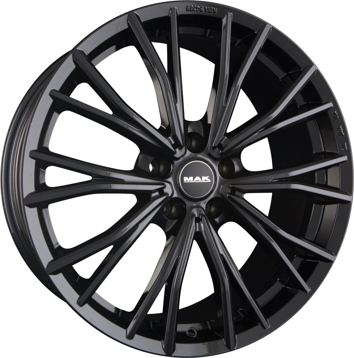 Mak Mark Gloss Black Alufelge 9x20 Zoll ET35 LK 5x120 ML72.6 – Bild 2