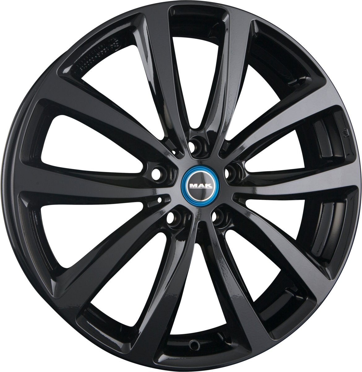 Mak Watt Gloss Black Alufelge 5x19 Zoll ET28 LK 5x112 ML66.6 – Bild 2