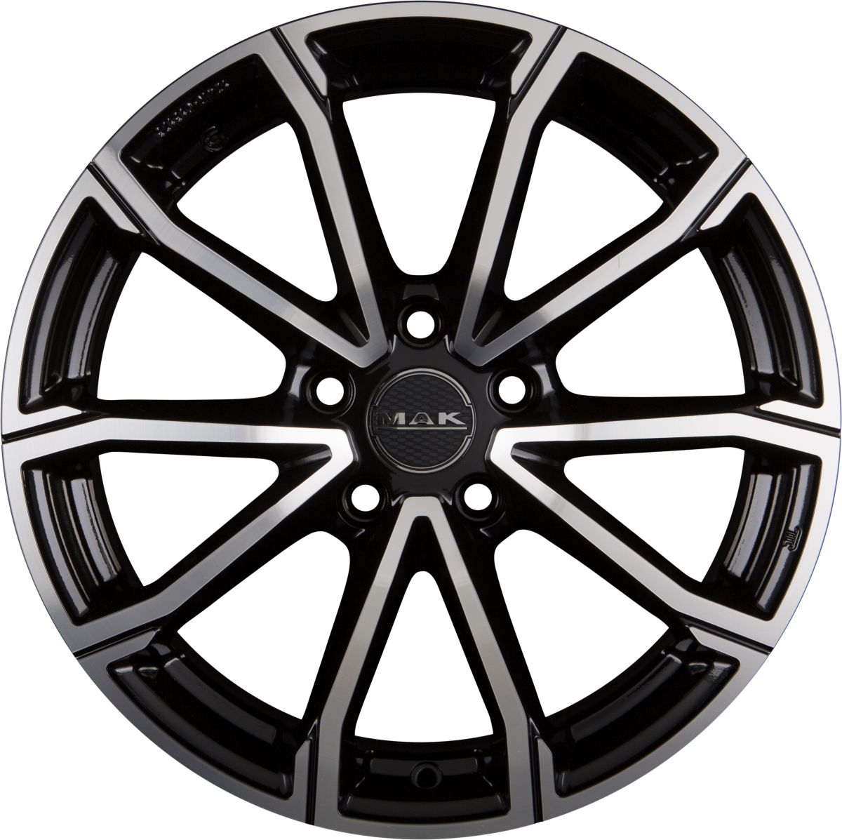 Mak Davinci Black Mirror Face Alufelge 8x18 Zoll ET40 LK 5x112 ML57.1