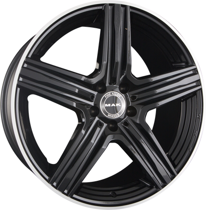 Mak Lewis Gloss Black Mirror Ring Alufelge 8x20 Zoll ET40 LK 5x112 ML66.6 – Bild 2
