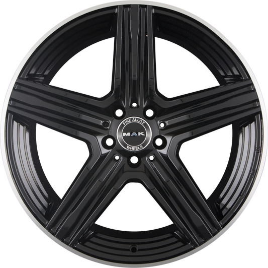 Mak Lewis Gloss Black Mirror Ring Alufelge 9.5x20 Zoll ET50 LK 5x112 ML66.6