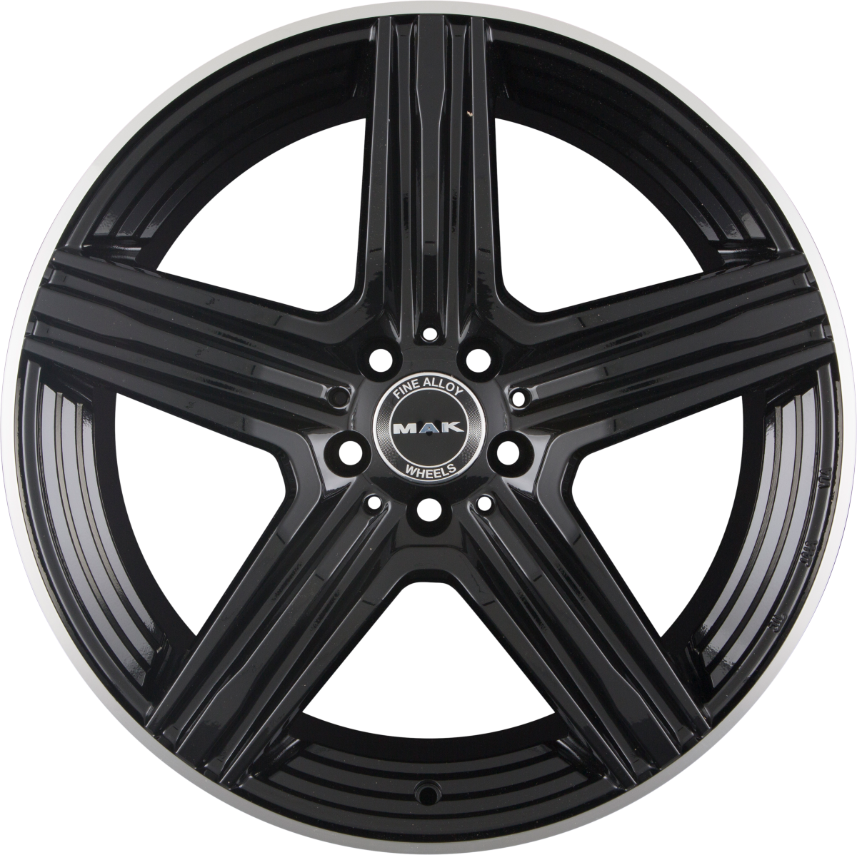 Mak Lewis Gloss Black Mirror Ring Alufelge 9.5x20 Zoll ET50 LK 5x112 ML66.6