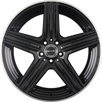 Mak Lewis Gloss Black Mirror Ring Alufelge 9.5x20 Zoll ET50 LK 5x112 ML66.6