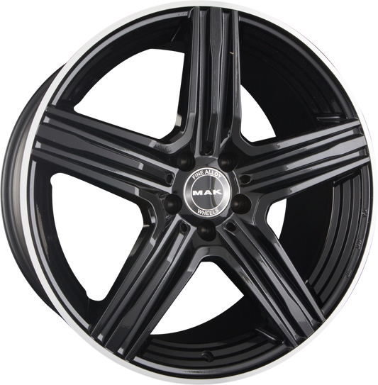 Mak Lewis Gloss Black Mirror Ring Alufelge 9.5x20 Zoll ET50 LK 5x112 ML66.6 – Bild 2