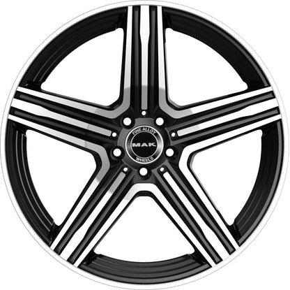 Mak Lewis-D black mirror Alufelge 11x21 Zoll ET55 LK 5x112 ML66.6 – Bild 2