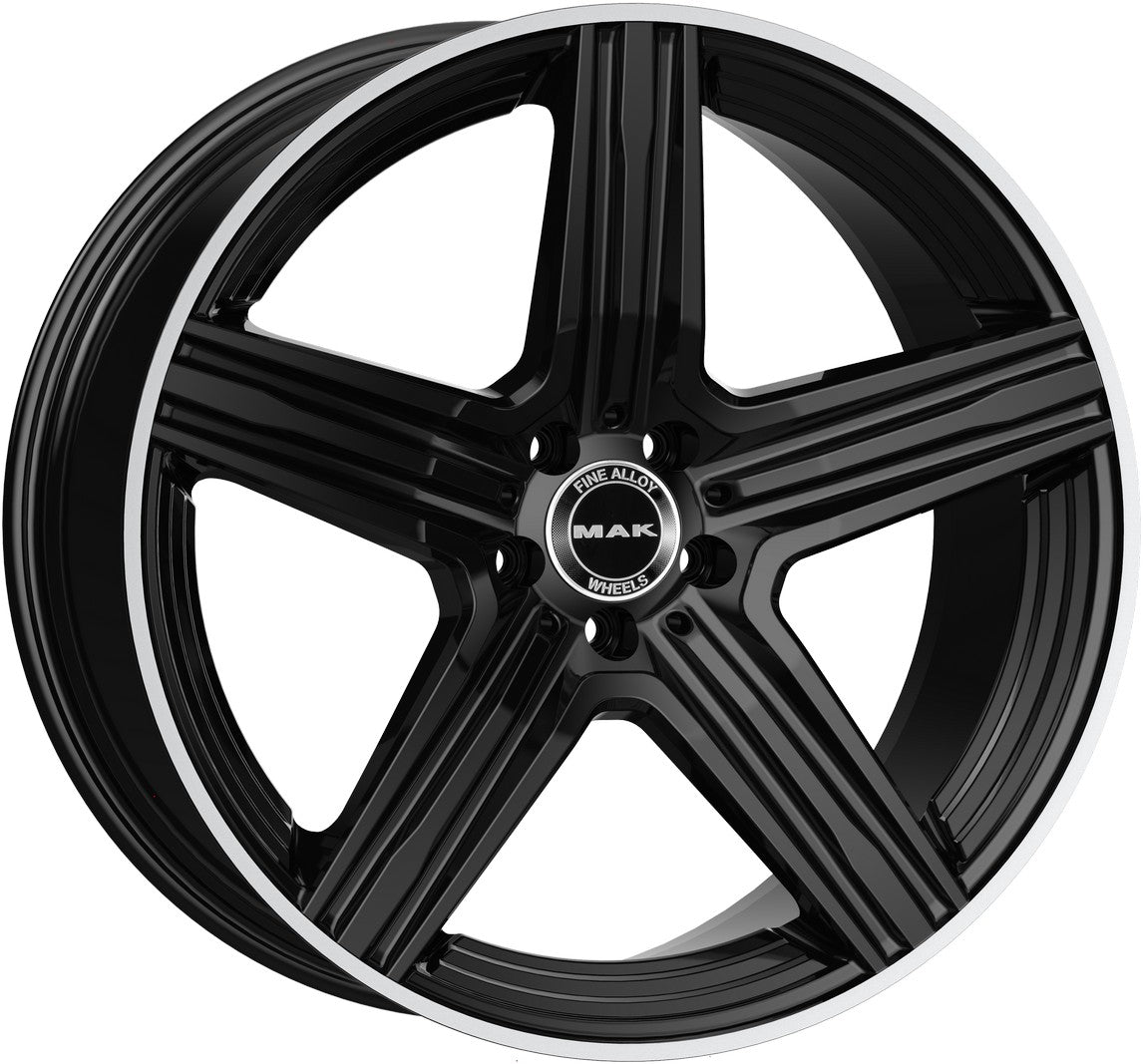 Mak Lewis-D gloss black mirror ring Alufelge 11x21 Zoll ET38 LK 5x112 ML66.6