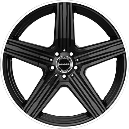 Mak Lewis-D gloss black mirror ring Alufelge 11x21 Zoll ET55 LK 5x112 ML66.6 – Bild 2