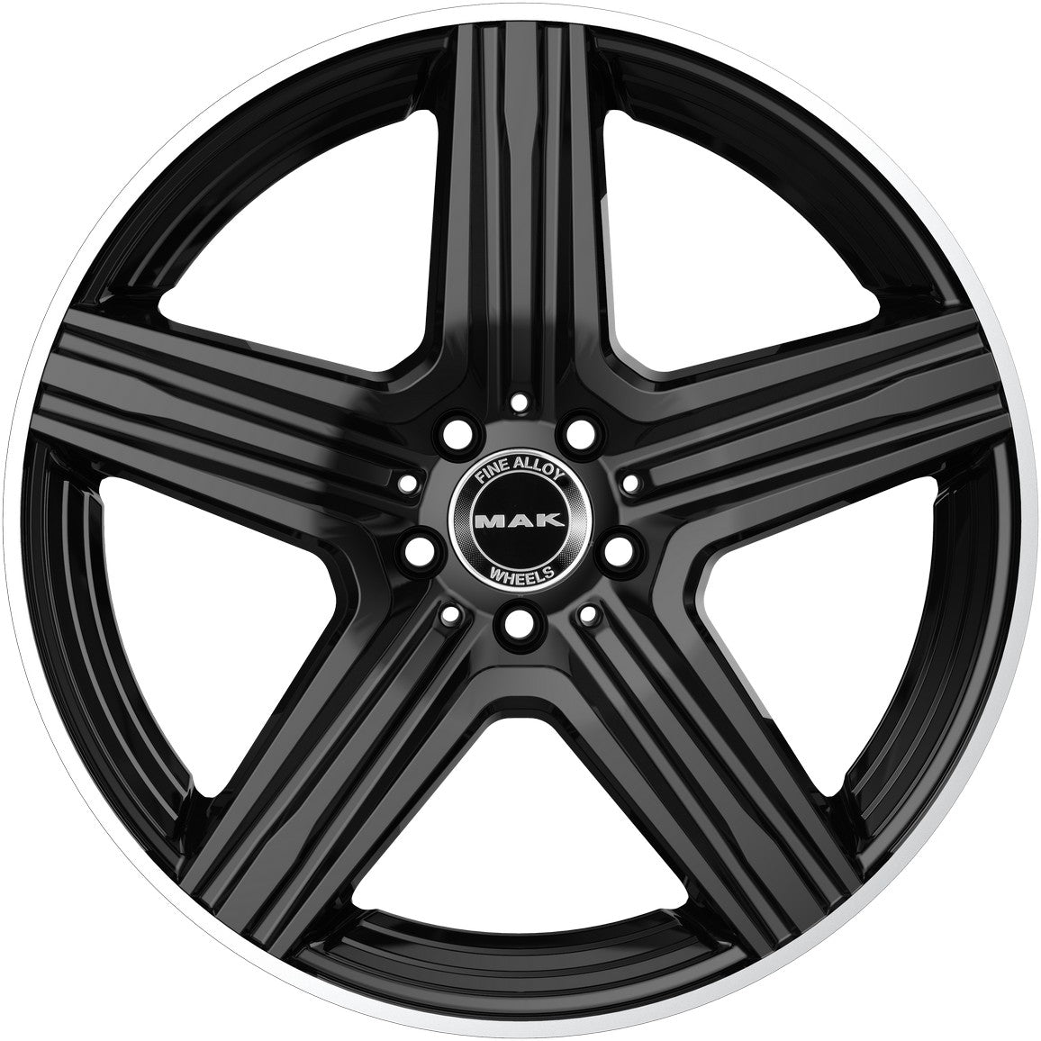 Mak Lewis gloss black mirror ring Alufelge 9x18 Zoll ET42 LK 5x112 ML66.6 – Bild 2