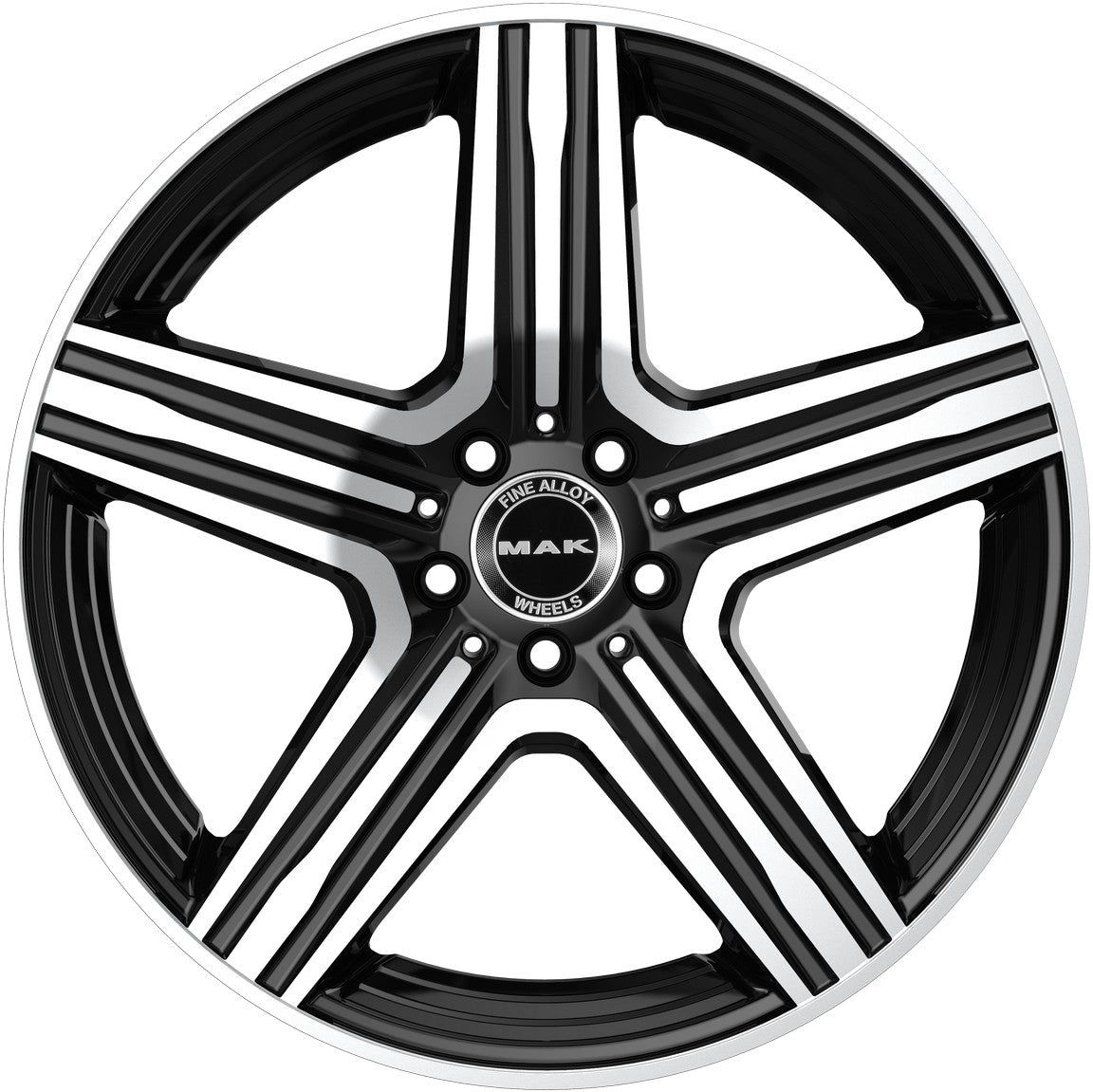 Mak Lewis black mirror Alufelge 8x19 Zoll ET33 LK 5x112 ML66.6 – Bild 2