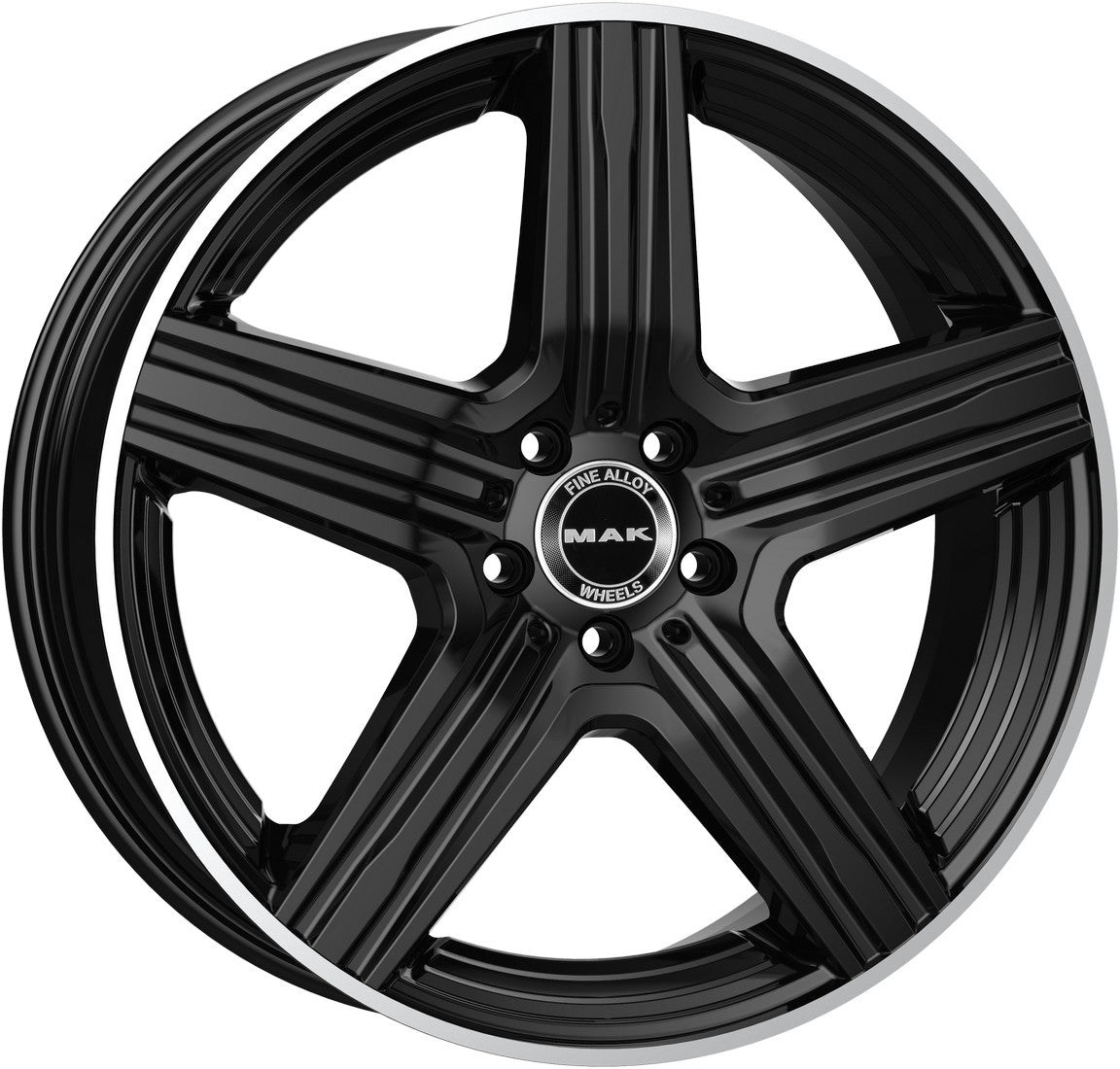 Mak Lewis gloss black mirror ring Alufelge 9x19 Zoll ET30 LK 5x112 ML66.6