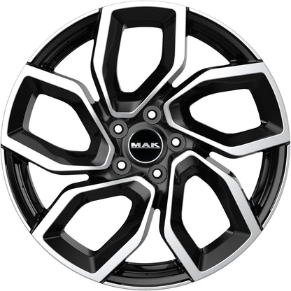 Mak Apollo black mirror Alufelge 7.5x18 Zoll ET45 LK 5x108 ML65.1 – Bild 2