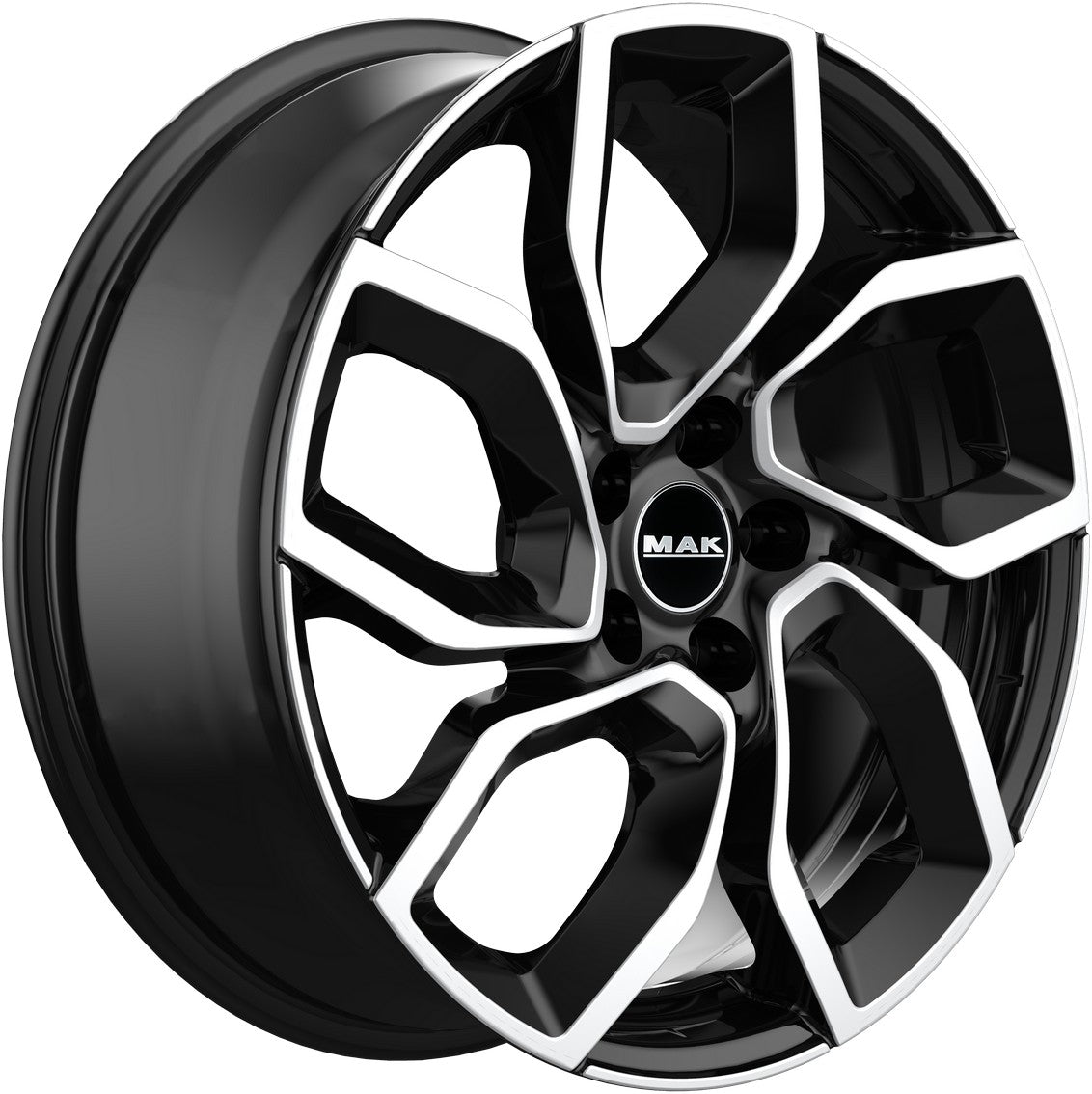 Mak Apollo black mirror Alufelge 7.5x18 Zoll ET45 LK 5x108 ML65.1 – Bild 3