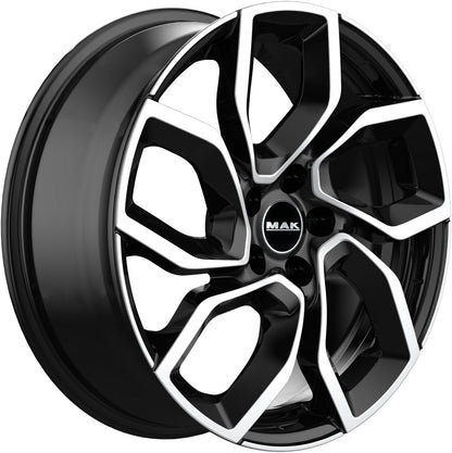 Mak Apollo black mirror Alufelge 7.5x18 Zoll ET45 LK 5x108 ML65.1 – Bild 3