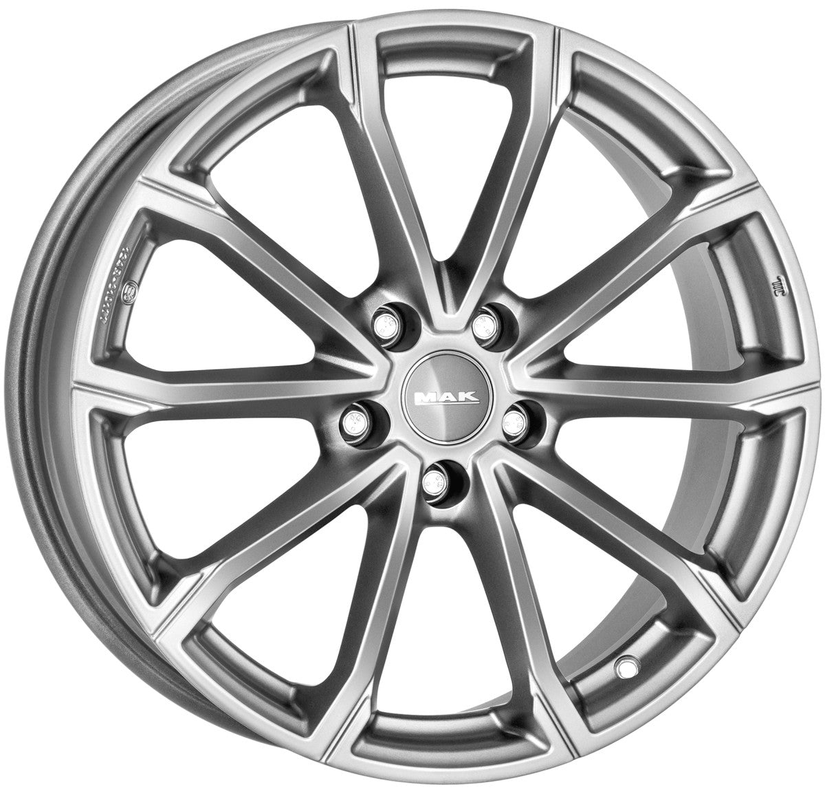Mak DaVinci matt titan Alufelge 8x19 Zoll ET40 LK 5x112 ML57.1