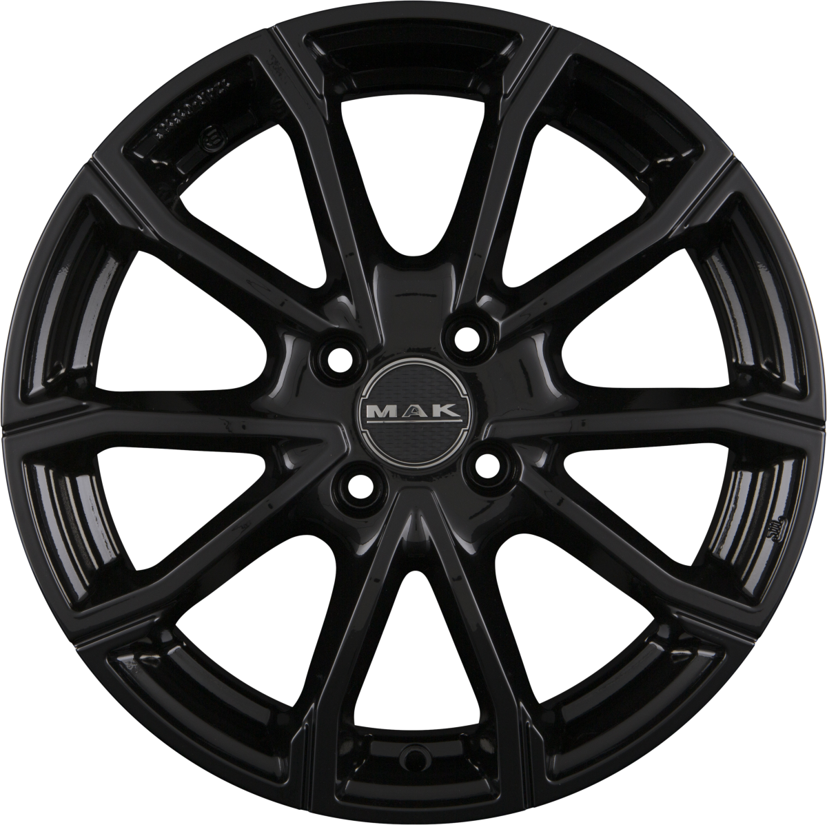 Mak DaVinci gloss black Alufelge 6.5x17 Zoll ET41 LK 4x98 ML58.1 – Bild 4