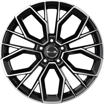 Mak Stilo black mirror Alufelge 7.5x18 Zoll ET39 LK 5x100 ML57.1 – Bild 2