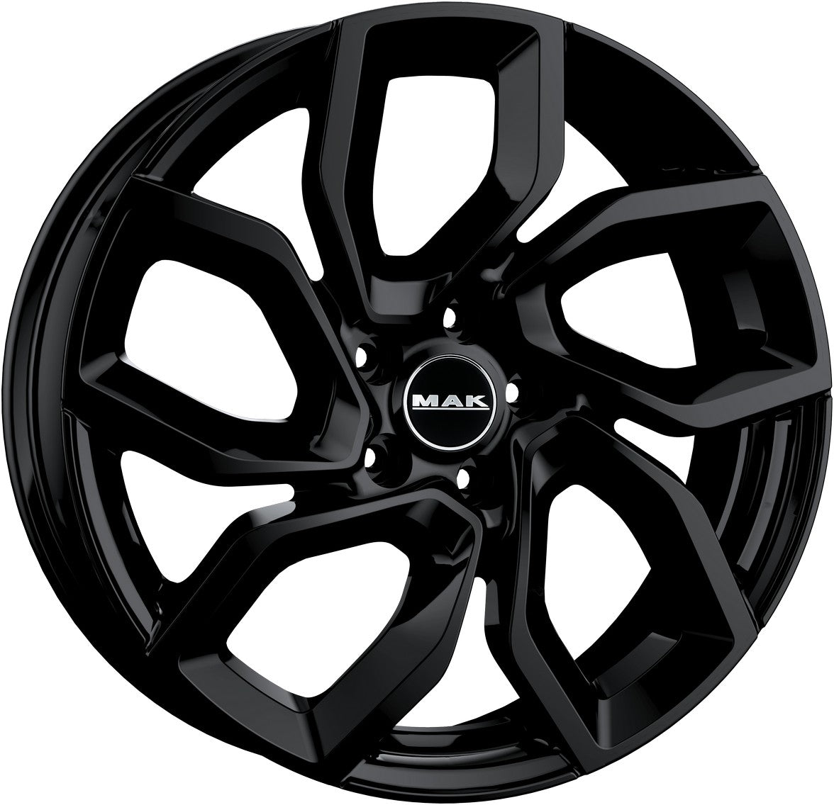 Mak Apollo gloss black Alufelge 7x18 Zoll ET35 LK 4x108 ML65.1