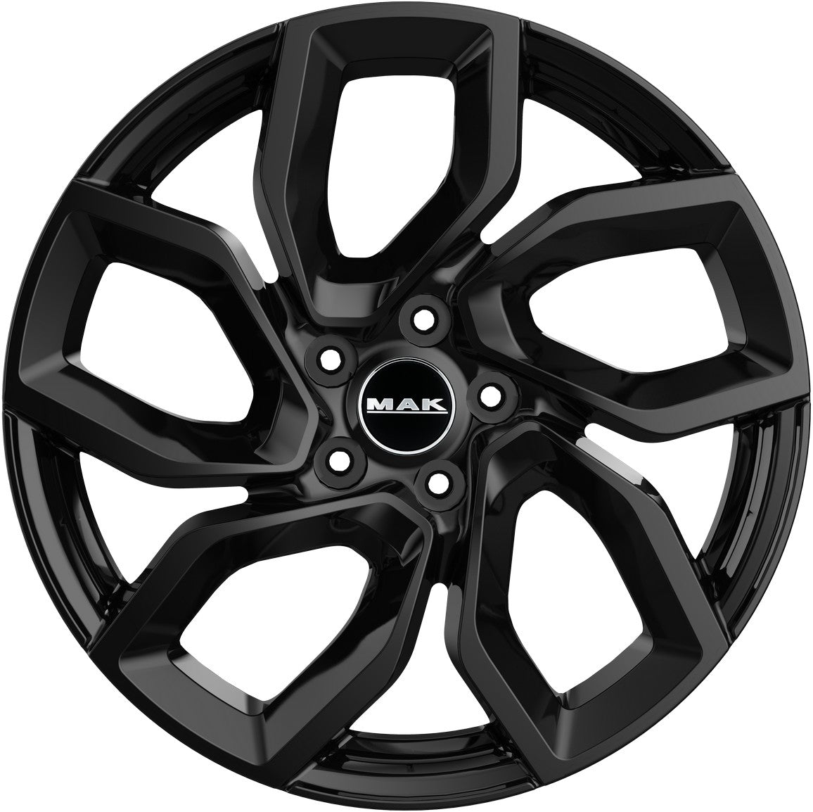 Mak Apollo gloss black Alufelge 7x18 Zoll ET35 LK 4x108 ML65.1 – Bild 2