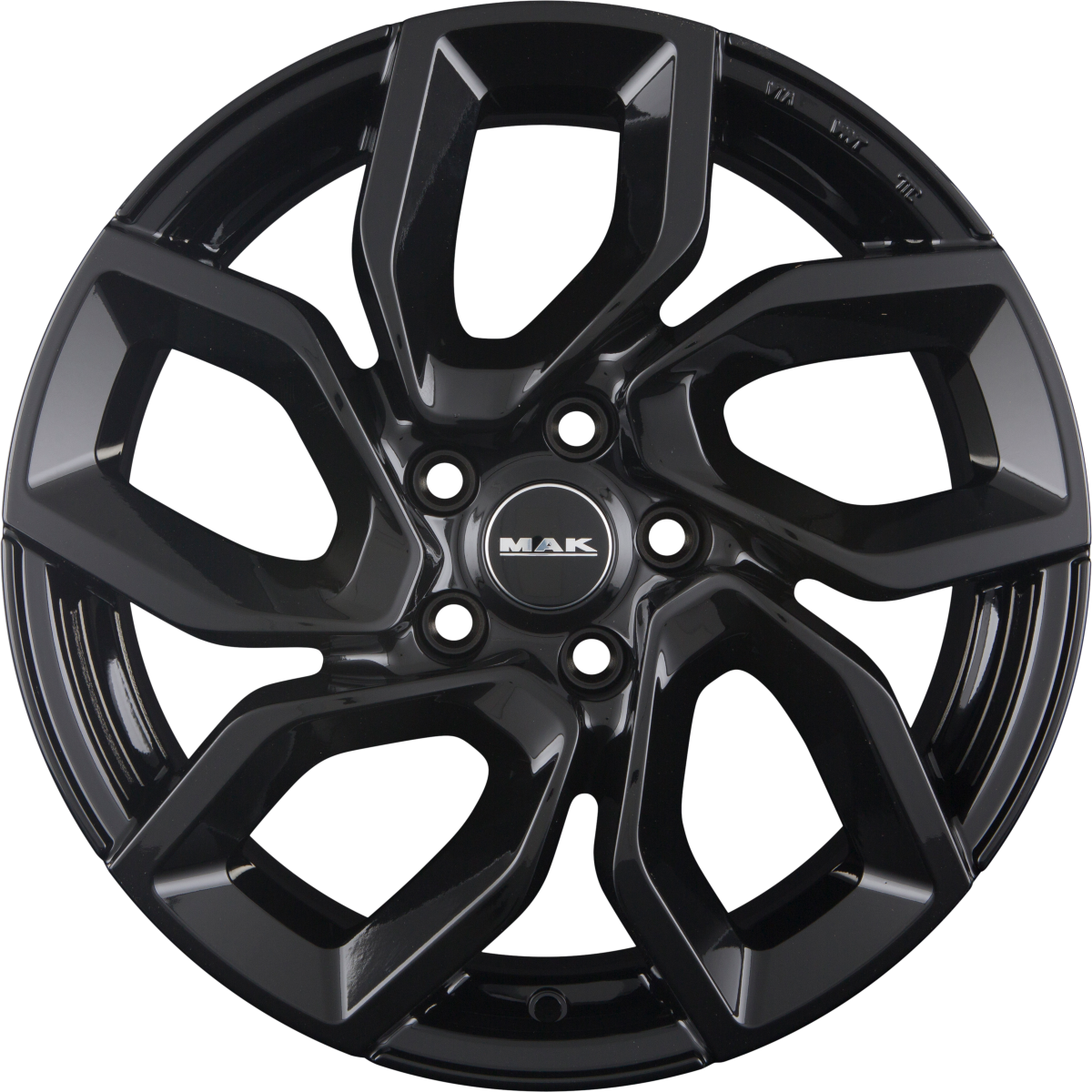 Mak Apollo gloss black Alufelge 6.5x16 Zoll ET32 LK 4x108 ML65.1 – Bild 4