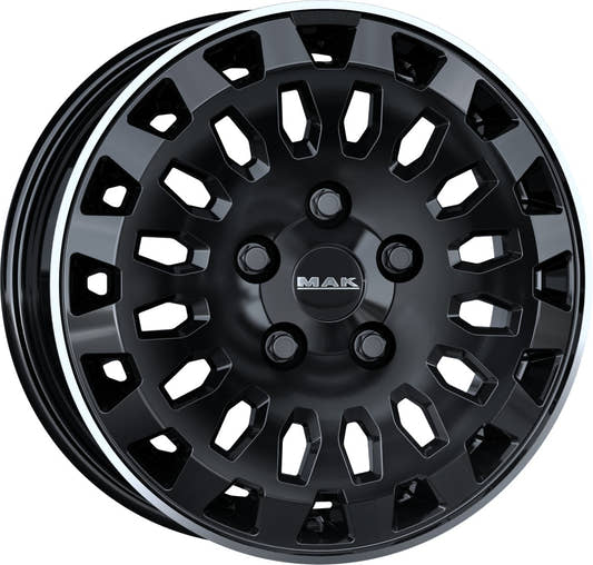 Mak Overland gloss black mirror ring Alufelge 7x17 Zoll ET62 LK 5x130 ML78.1