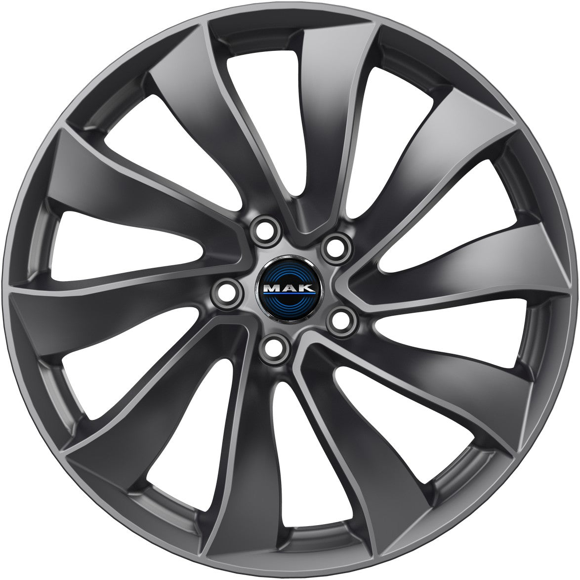 Mak Solar gloss gun metallic Alufelge 8.5x18 Zoll ET38 LK 5x114.3 ML64.1 – Bild 2
